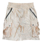 Satin Cargo Shorts