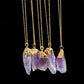 Women's Colorful Natural Stone Winding Chain Necklace