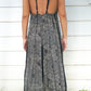 Women's Black Lotus Boho Hippie Jumpsuit Rompers