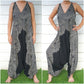 Women's Black Lotus Boho Hippie Jumpsuit Rompers
