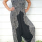 Women's Black Lotus Boho Hippie Jumpsuit Rompers