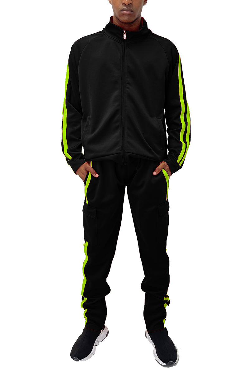 TWO STRIPE CARGO PANT SET