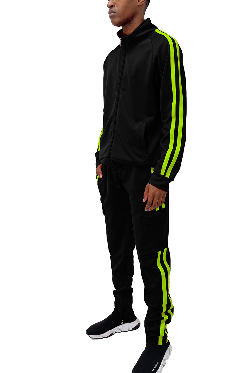 TWO STRIPE CARGO PANT SET