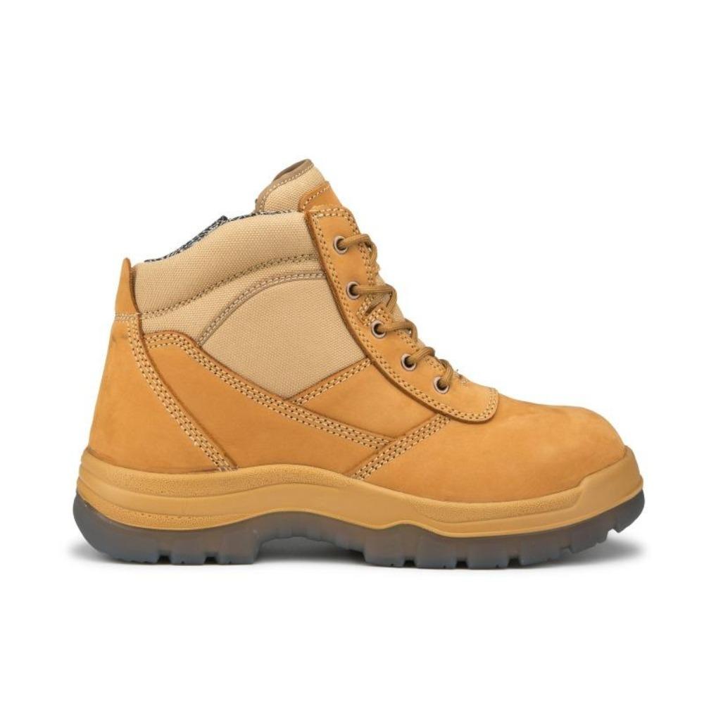 Men's RockRooster Tan 6 Inch Zip-sided Steel Toecap Leather Work Boots AK050