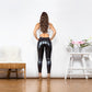Women's Body Sculpting Shascullfites Melody Shaped hip-lifting warm leggings vegan leather leggings booty lifting