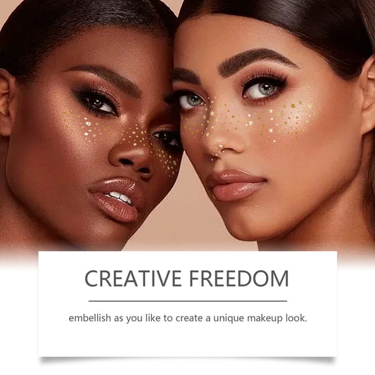 Glitter Spots Tattoo Sticker Face