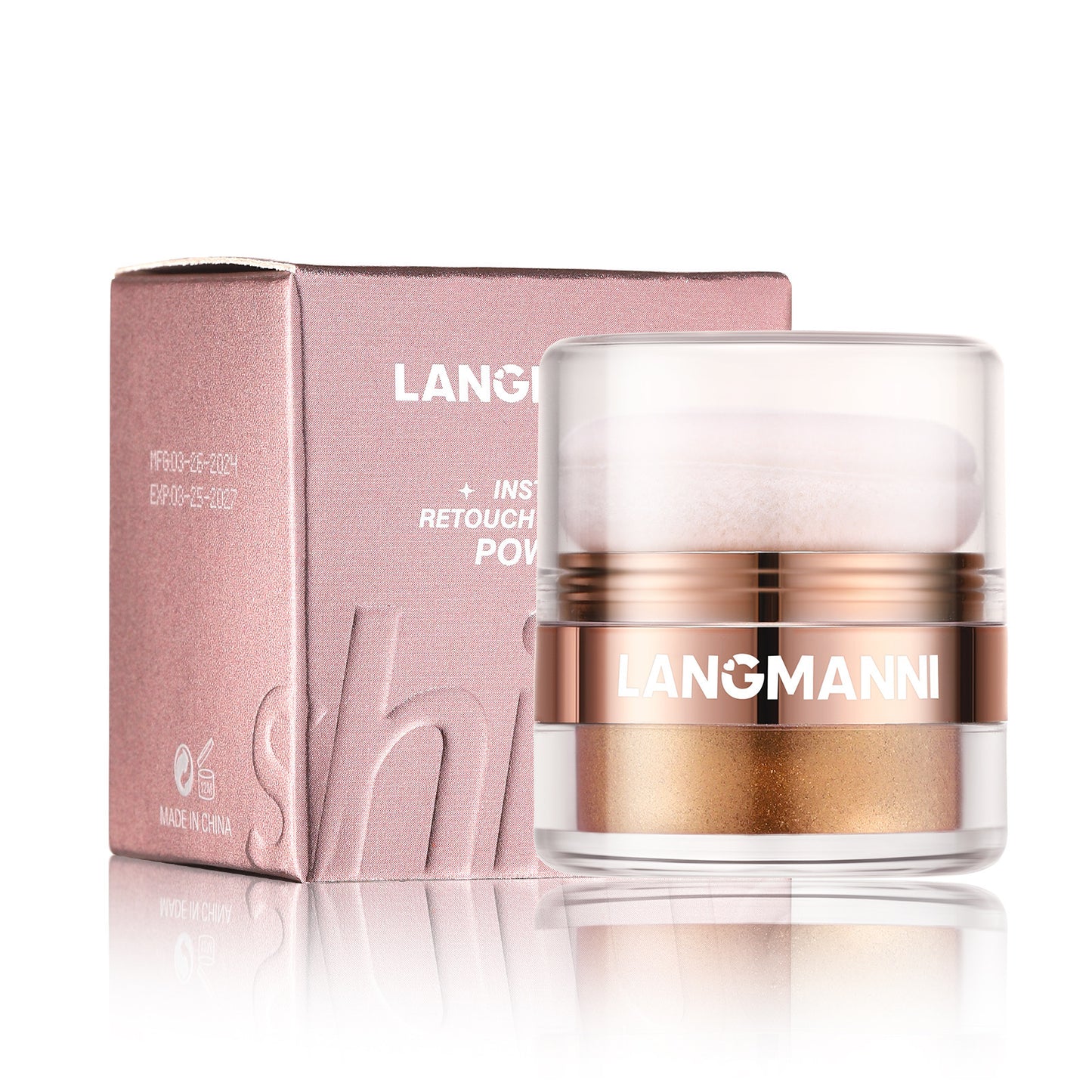Highlight Face Powder Pat Face Body Blush Shading Powder