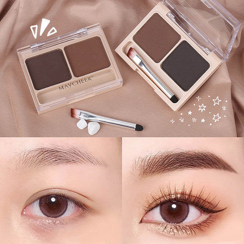 Women's Fashion Waterproof And Non-Stripping Two-Tone Eyebrow Powder