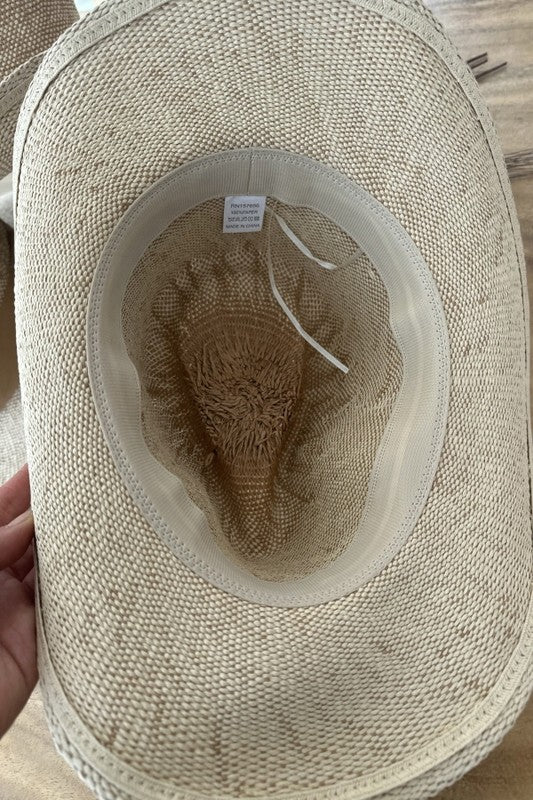 Unisex Braided Straw Cowboy Hat