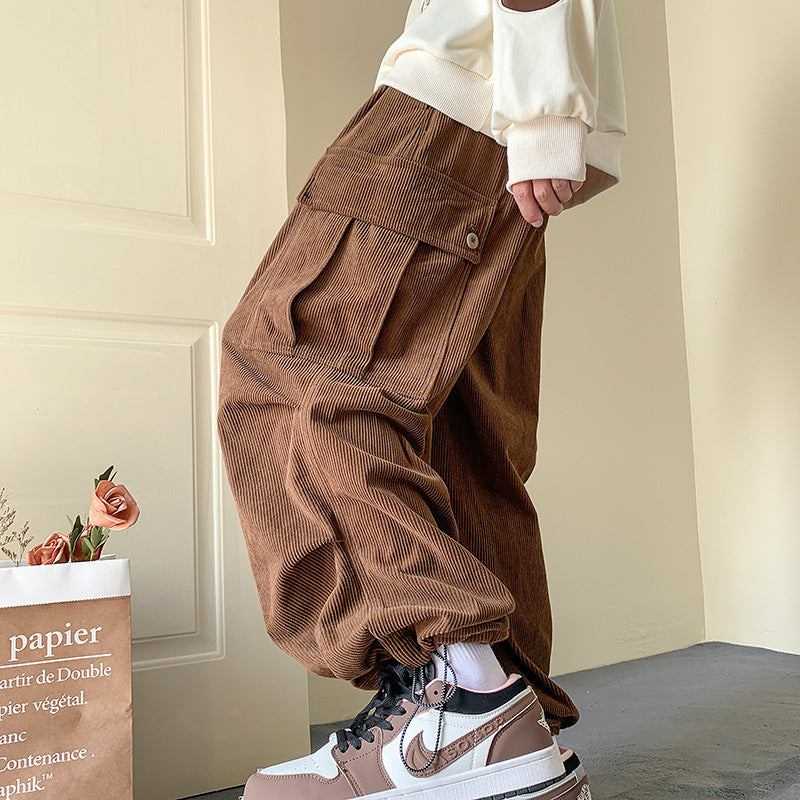 Men's Thickened American Large Pocket Ankle Banded Hip Hop Pants