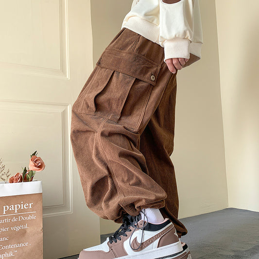 Men's Thickened American Large Pocket Ankle Banded Hip Hop Pants