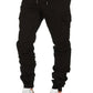 Men's Solid Color Drawstring Waist Cargo Pants