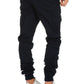 Men's Solid Color Drawstring Waist Cargo Pants