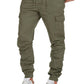 Men's Solid Color Drawstring Waist Cargo Pants