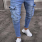 Men's slim fit pocket zip skinny jeans