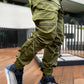 Men's trendy loose straight multi-pocket cargo pants