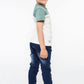 Denim jeans with elasticated legs NDZ213