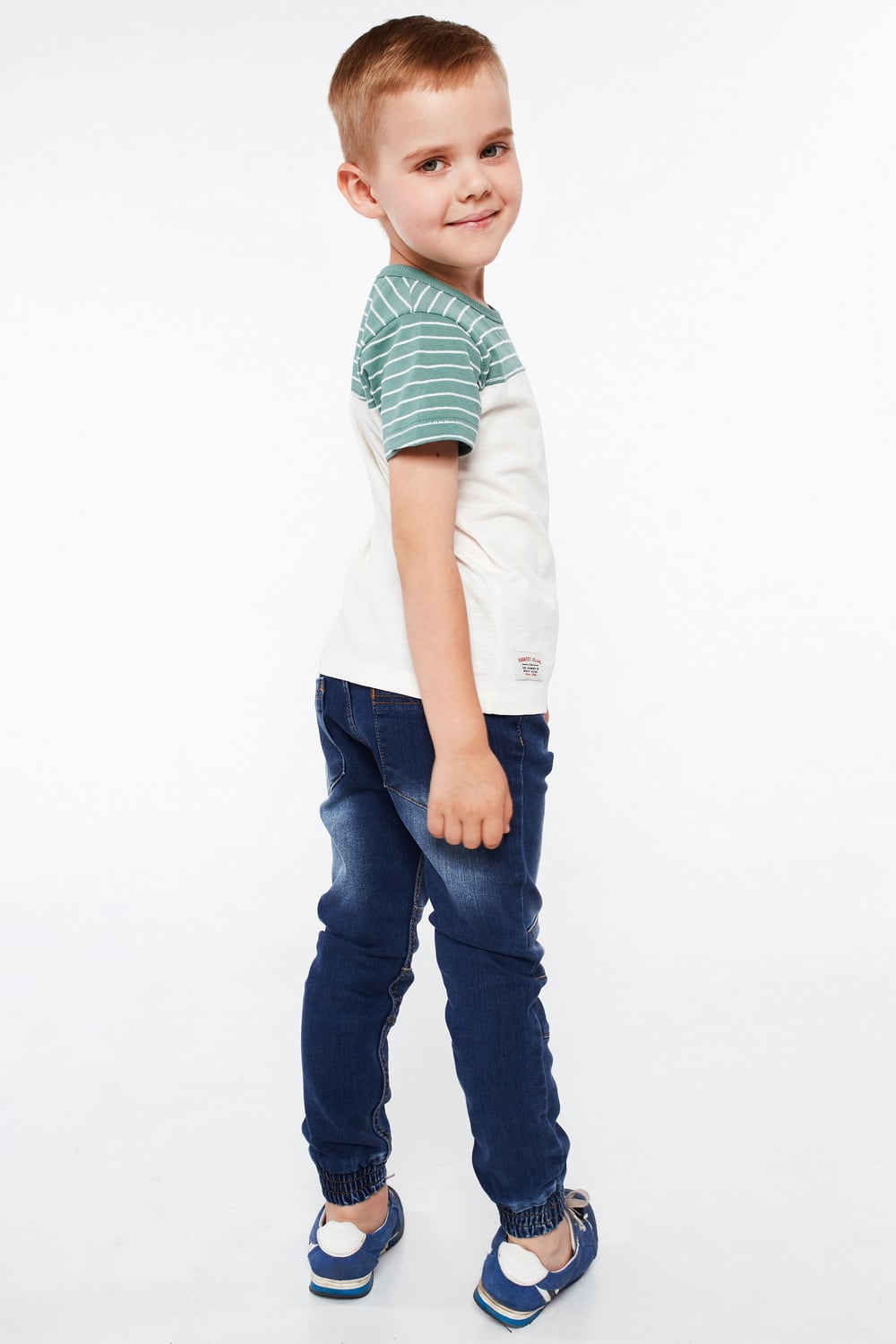 Denim jeans with elasticated legs NDZ213