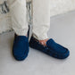 Owen Mens Fleece Lined Moccasin - Navy