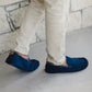 Owen Mens Fleece Lined Moccasin - Navy