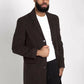 Mens Single Breasted Check Design Overcoat
