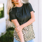 Women's Printed Short Sleeve Round Neck Tee (M & XL Sold Out)