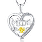 Women's S925 Silver Pulsatile Heart Mother's Day Gift Birthstones Smart Pendant