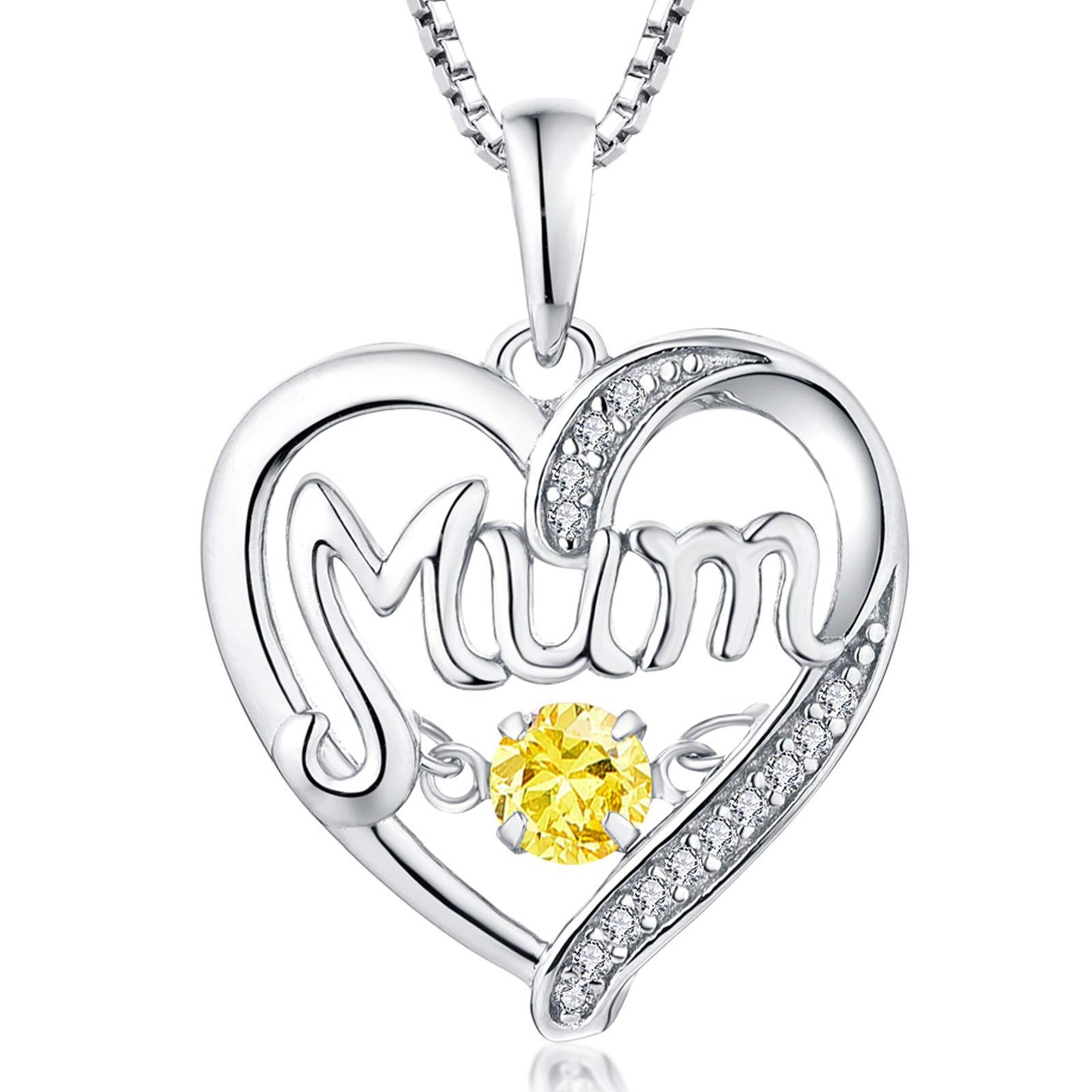 Women's S925 Silver Pulsatile Heart Mother's Day Gift Birthstones Smart Pendant