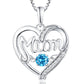 Women's S925 Silver Pulsatile Heart Mother's Day Gift Birthstones Smart Pendant