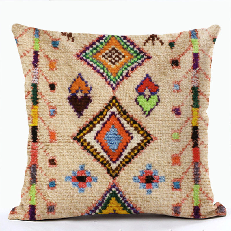 Bohemian Print Pillowcase Ethnic Style Pillows