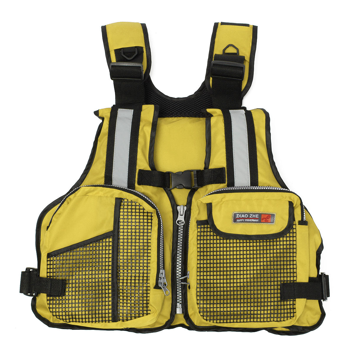 Universal Fishing Life Jacket Kayak Snorkeling Sailing Swimming Reflective Stripe Coat