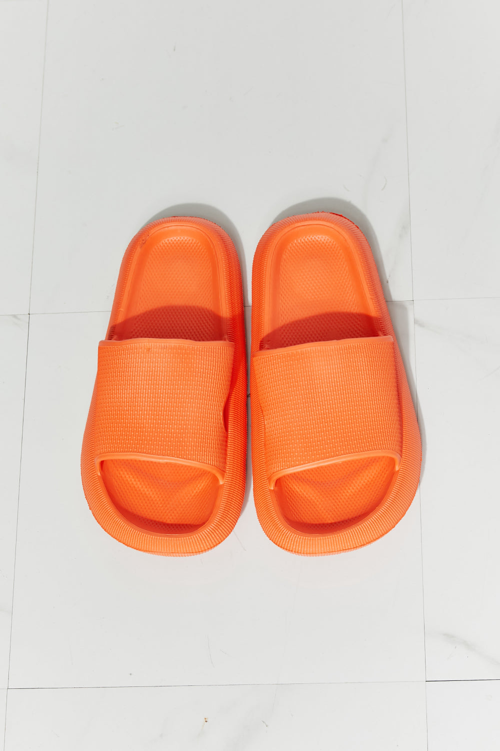 Women's MM Shoes Arms Around Me Open Toe Slide in Orange