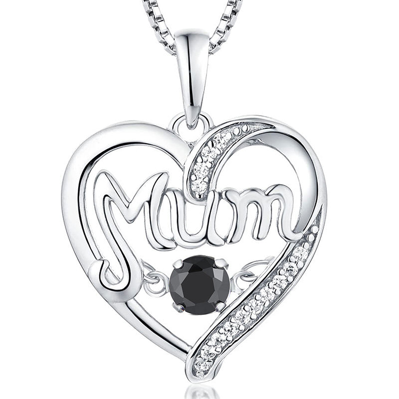 Women's S925 Silver Pulsatile Heart Mother's Day Gift Birthstones Smart Pendant