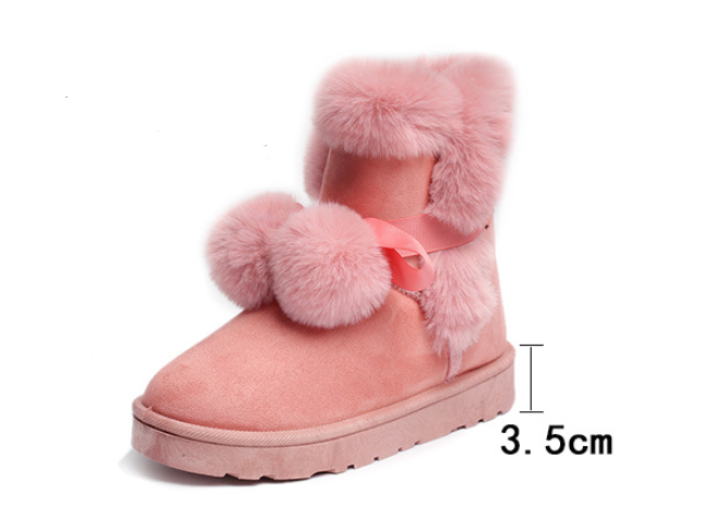 Teens Women's Casual Velvet Warm Short Tube Boots
