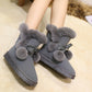 Teens Women's Casual Velvet Warm Short Tube Boots