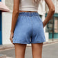 Women's Buttoned Denim Shorts with Pocket