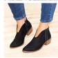 Women's Side Zip Leather Ankle Boots