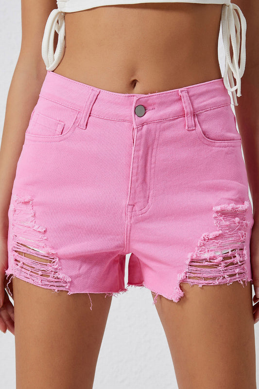 Women's Distressed Denim Jean Shorts