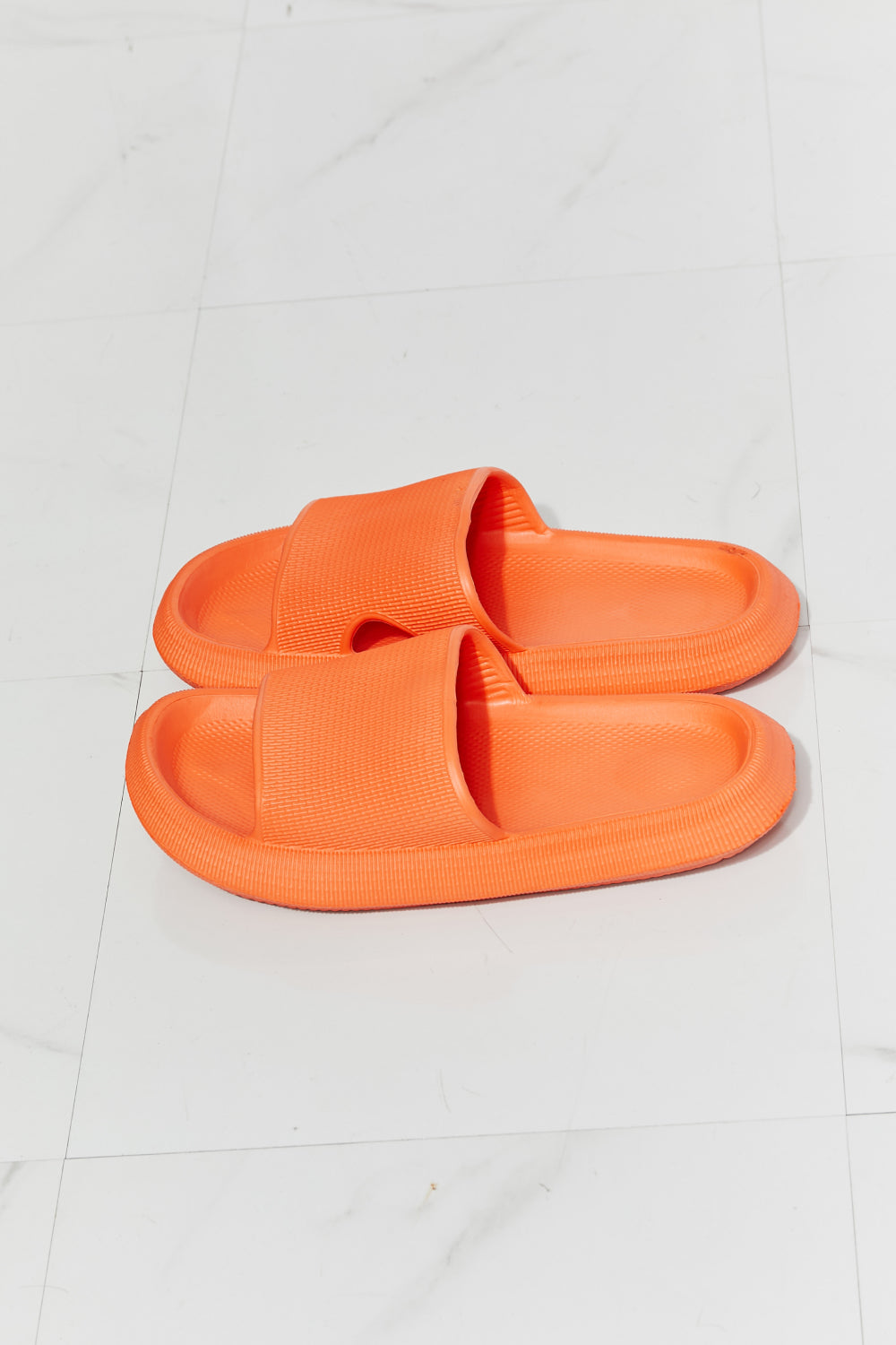 Women's MM Shoes Arms Around Me Open Toe Slide in Orange