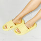 Women's MMShoes Arms Around Me Open Toe Slide in Yellow