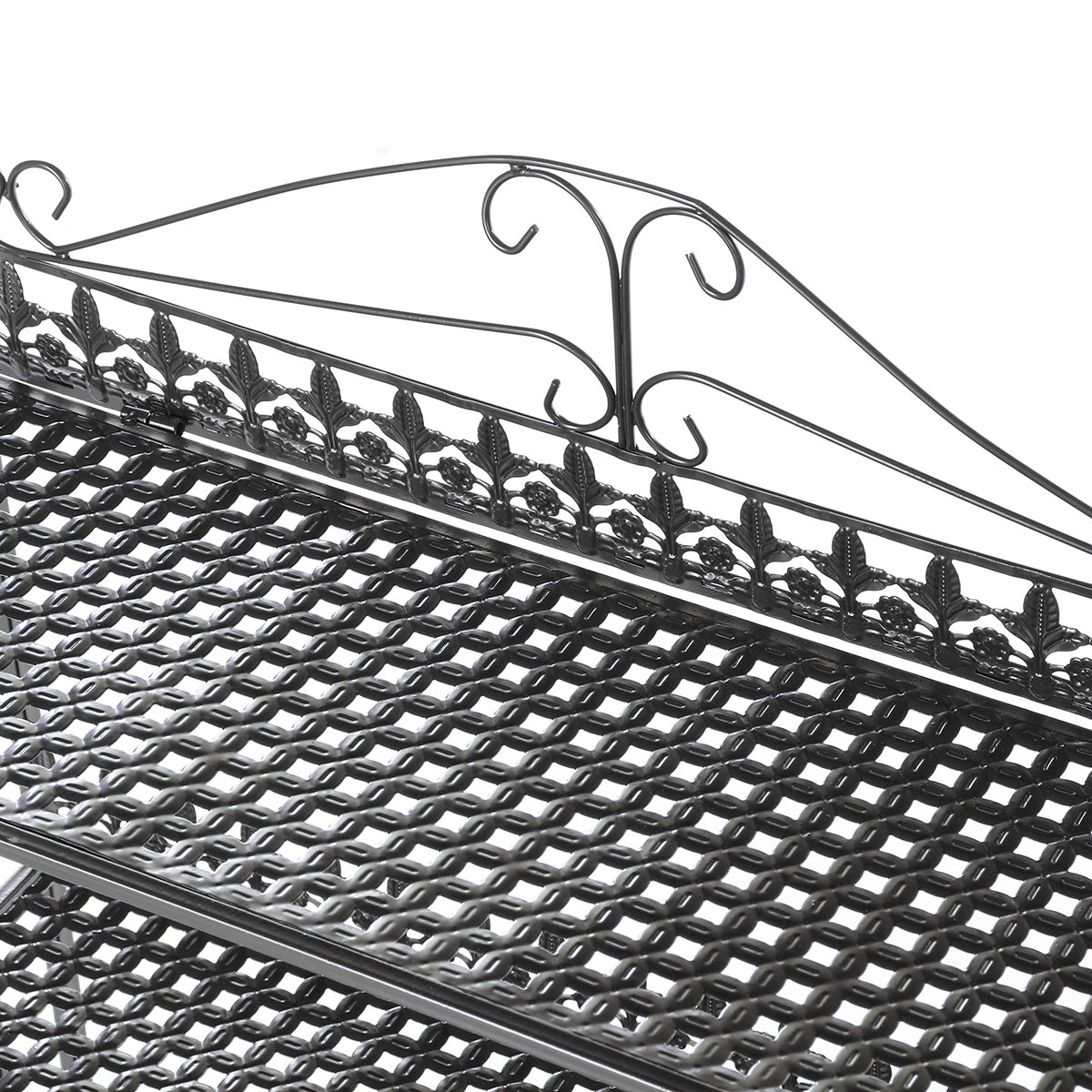 Three Tiers Folding Iron Kitchen Organizer Large Capacity Bathroom Bedroom Rack Book Shelf for Home Office