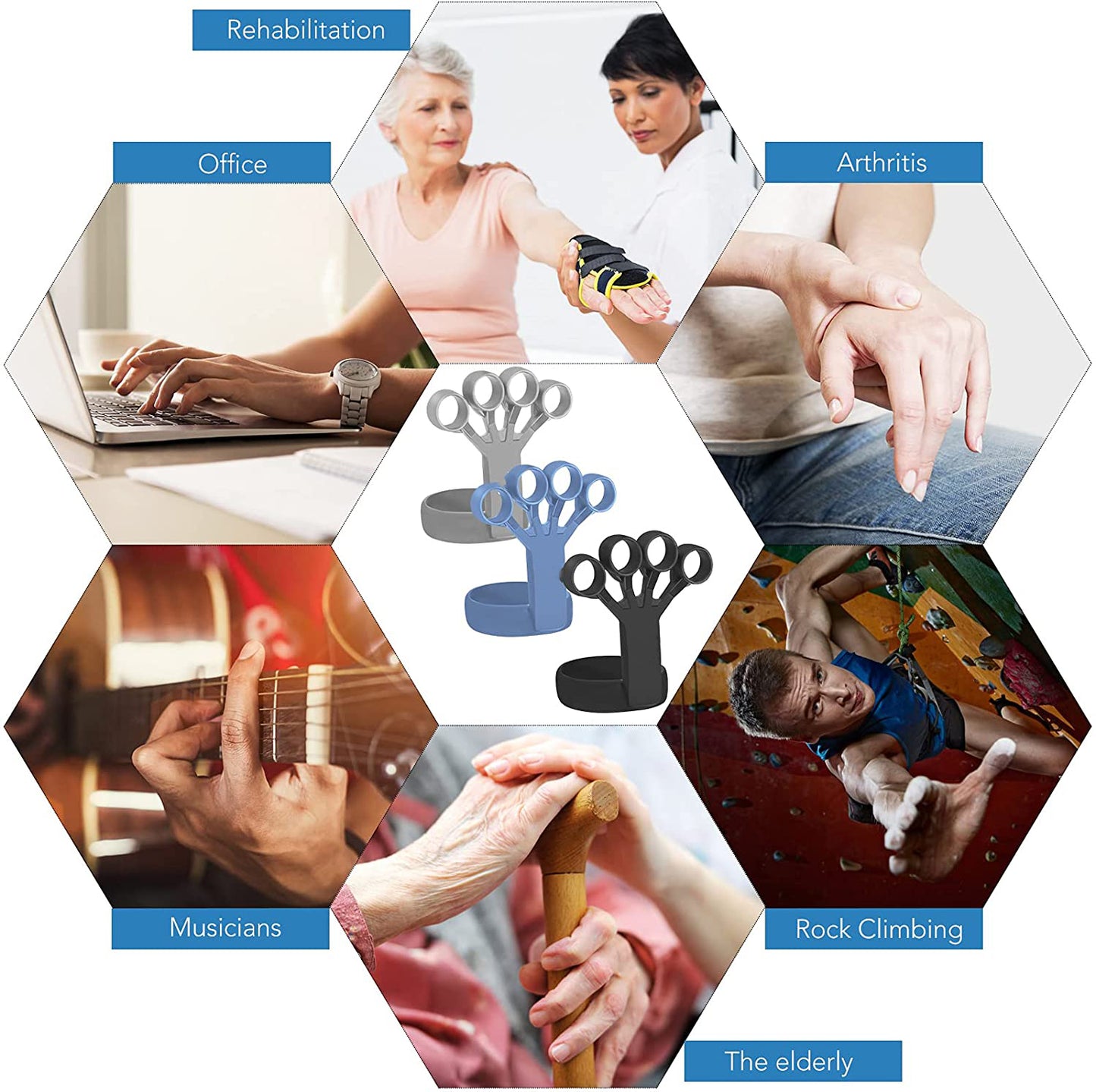 Finger Exercise Silicon Arthritis Hand Grip Rehabilitation