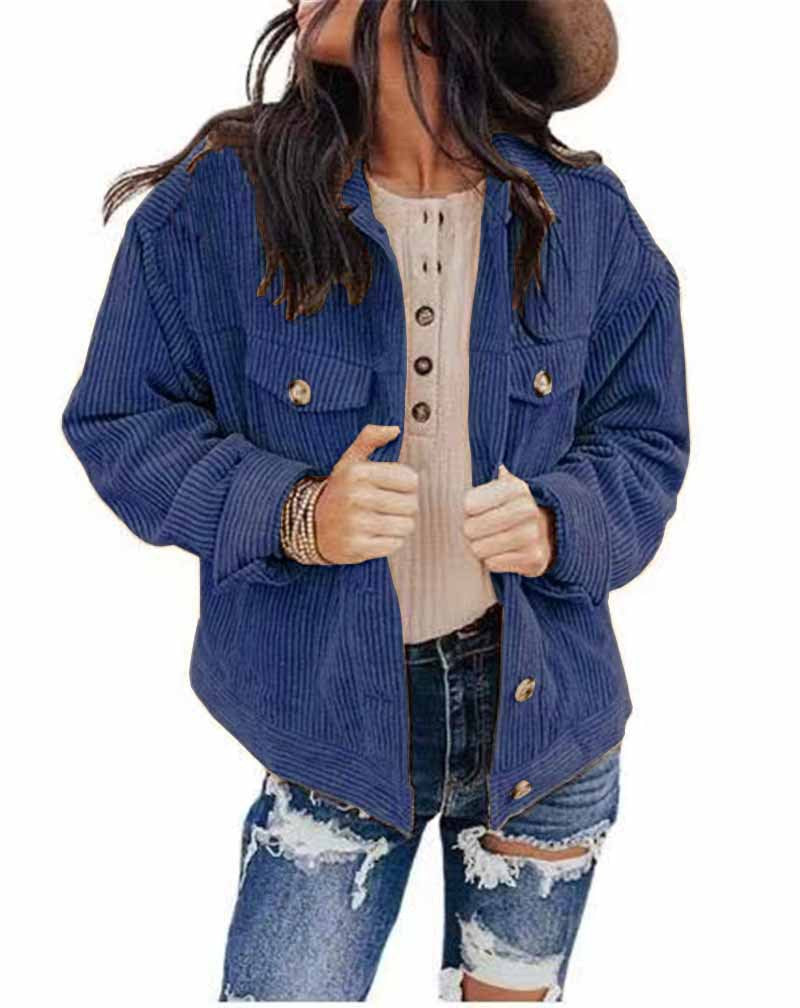 Women's Solid Color Loose Ding Heart Velvet Jacket
