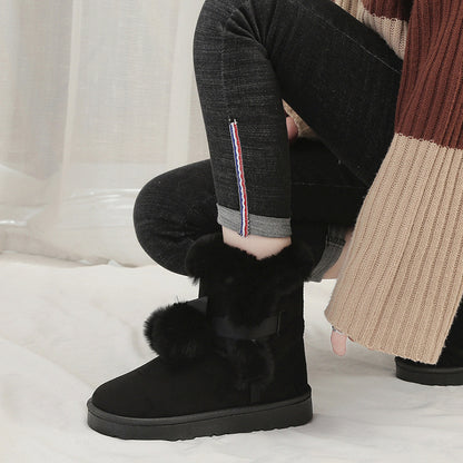 Teens Women's Casual Velvet Warm Short Tube Boots