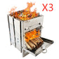 Lightweight Adjustable Folding Wood Stove for Outdoor Cooking Picnic Hunting BBQ Windproof