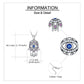 Women Girl's Sterling Silver Hamsa Hand Necklace Good Luck Vintage Fatima Hand Pendant Charm Evil Eye Necklace