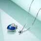 S925 Sterling Silver Heart URN  Cremation Embellished with Crystals from Austria Necklace for Ashes