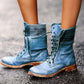 Women's Cross Strap Flap Fold High Top Boots