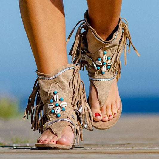 Women's Beaded Moccasin Sandals