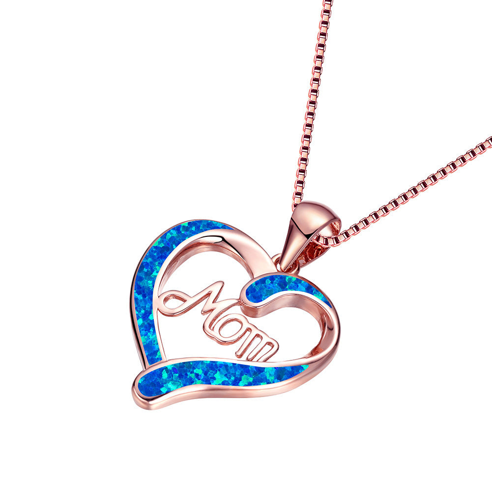 SALE! Women's Love-shaped Mom Letter Pendant Necklace Mother's Day Gift Jewelry